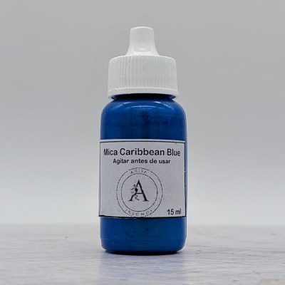 Mica Caribbean Blue dispersa en glicerina