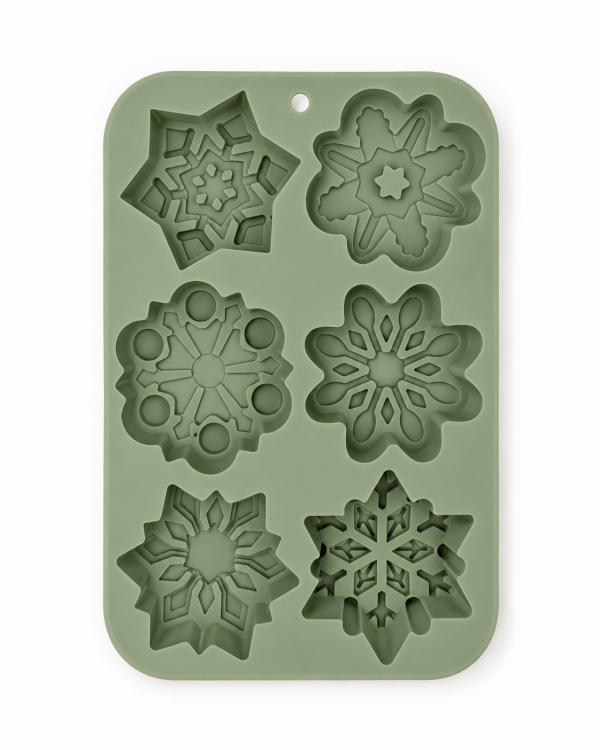 Molde para Jabón Navideño Copos